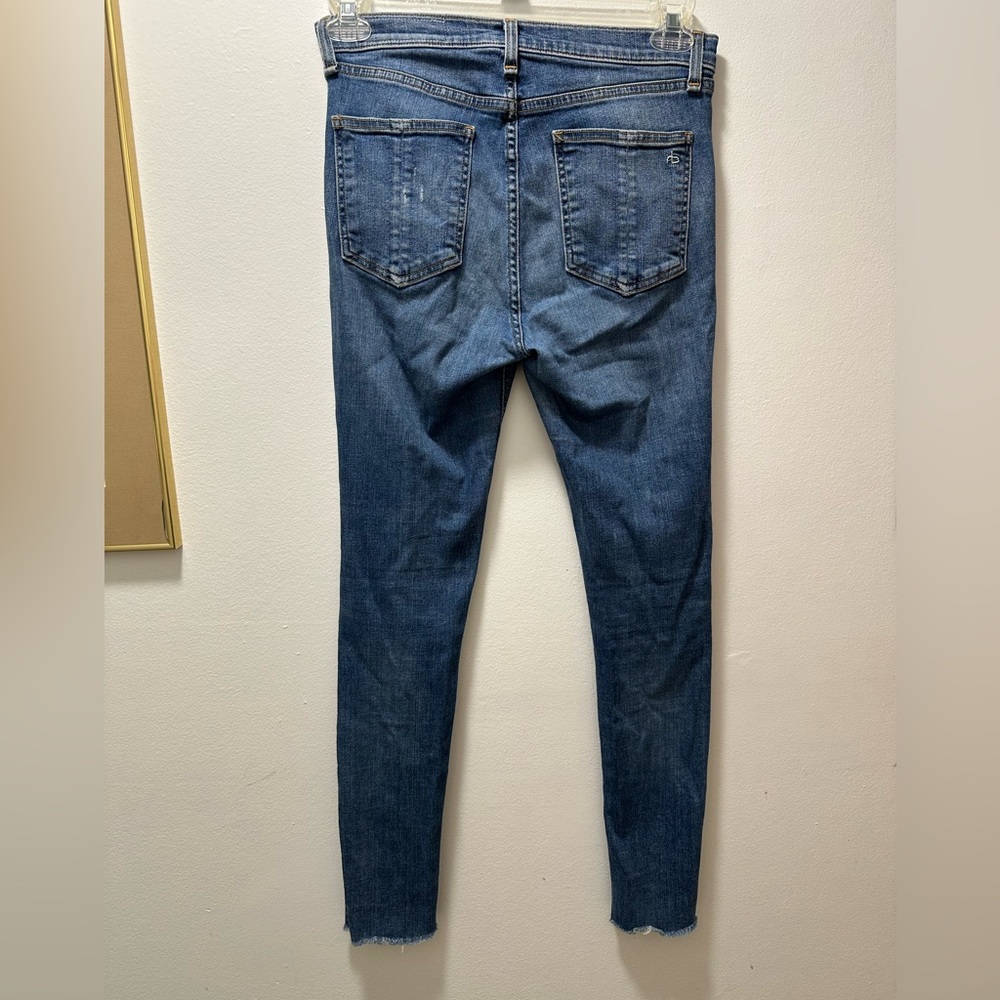 rag & bone High Rise Raw Hem Skinny Jeans - Picture 9 of 12